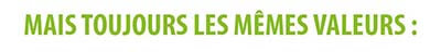 Mais toujours les memes valeurs