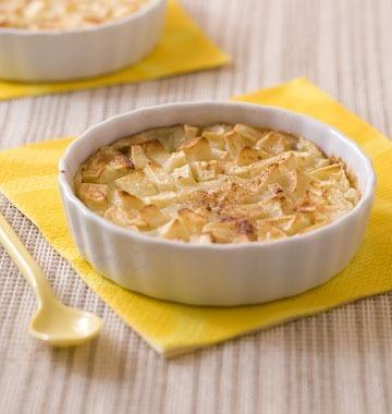 Recette gourmande clafoutis aux pommes, avec notre bon lait Prospérité